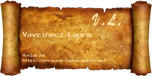 Vavrinecz Laura névjegykártya