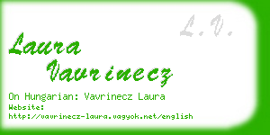 laura vavrinecz business card